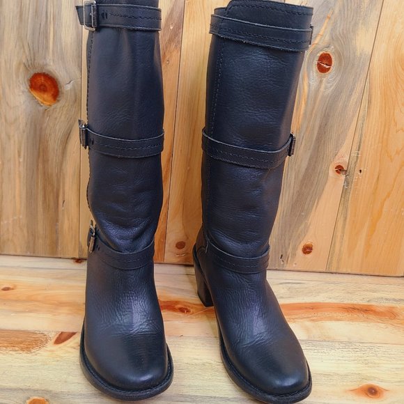 Frye Carmen Black Leather Three-Strap Boot Size 7 - Picture 7 of 10
